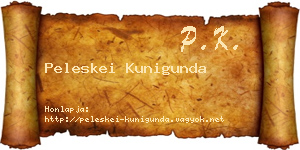 Peleskei Kunigunda névjegykártya